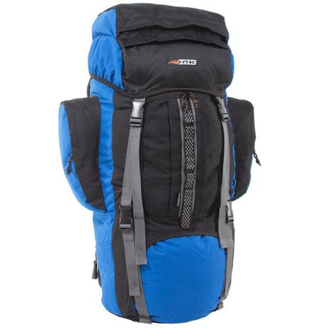 Mochila Camping Cargueira Intruder 80 L Preto E Azul+ Brinde - Nautika Menor preço em Mochila Camping Cargueira Intruder 80 L Preto E Azul+ Brinde - Nautika
