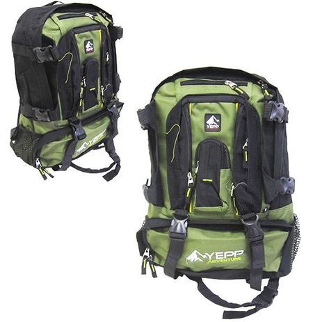Mochila camping yepp adventure black/verde 19,5'' - BF BRASIL Menor preço em Mochila camping yepp adventure black/verde 19,5'' - BF BRASIL