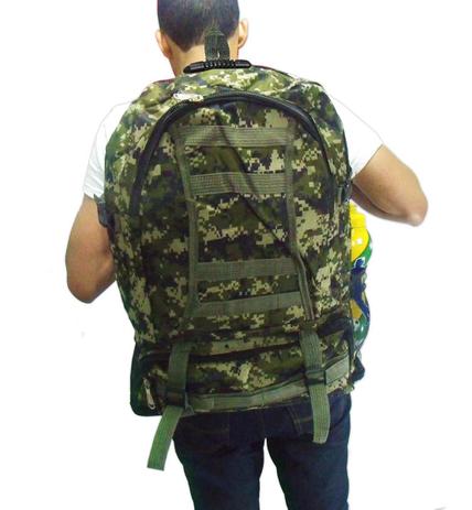 Mochila Camuflada Impermeavel Camping Trilha Cargueira Acampamento Passeio Verde (BSL-21296-1) - Braslu Menor preço em Mochila Camuflada Impermeavel Camping Trilha Cargueira Acampamento Passeio Verde (BSL-21296-1) - Braslu