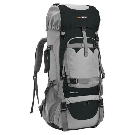 Mochila cargueira 70+15L cinza e preta - KOMPAZ GT - Nautika Menor preço em Mochila cargueira 70+15L cinza e preta - KOMPAZ GT - Nautika