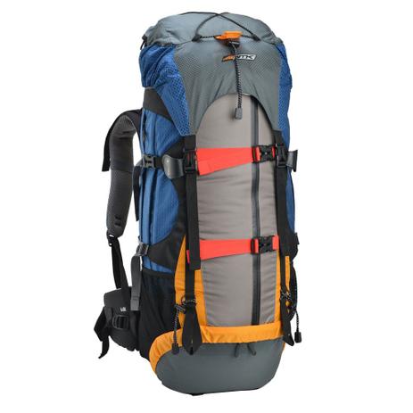 Mochila Cargueira Gyzmo GT 50 Litros Cinza E Azul NTK Menor preço em Mochila Cargueira Gyzmo GT 50 Litros Cinza E Azul NTK