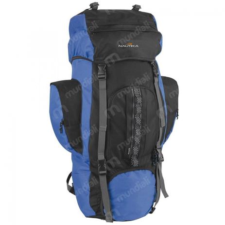 Mochila Cargueira para Camping Nautik Intruder 80 Litros Preto com Azul Nautika Menor preço em Mochila Cargueira para Camping Nautik Intruder 80 Litros Preto com Azul Nautika