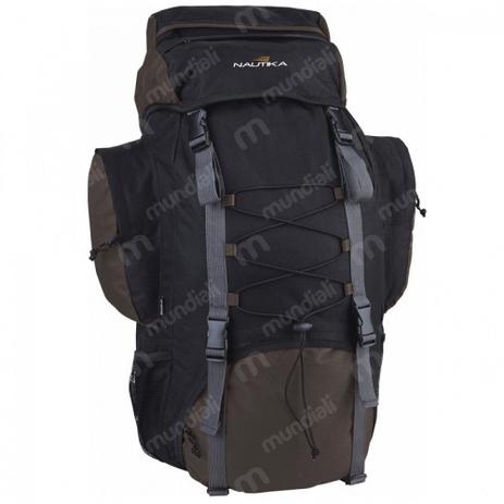 Menor preço em Mochila Cargueira para Camping Nautika Intruder 60 Litros Marron com Preto