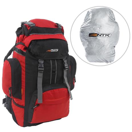 Mochila Cargueira Trekking 50 Litros Preta e Vermelha com Capa de Proteção - Nautika Nebraska é boa?