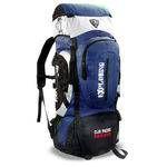 Mochila Clio Camping Trilha 70 Litros Impermeável Azul - Outras Marcas Menor preço em Mochila Clio Camping Trilha 70 Litros Impermeável Azul - Outras Marcas
