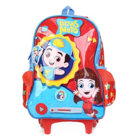 Mochila Com Rodinha Luccas Neto Oficial Youtuber Clio - Vermelho poucas peças Menor preço em Mochila Com Rodinha Luccas Neto Oficial Youtuber Clio - Vermelho poucas peças
