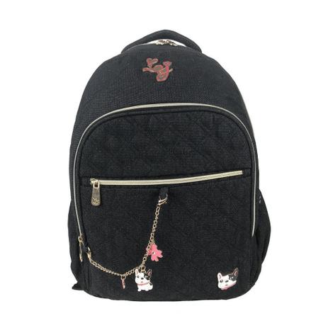 Mochila Costas Feminina Lili July LJM18201 Preta - Santino Menor preço em Mochila Costas Feminina Lili July LJM18201 Preta - Santino