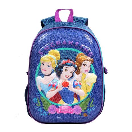 Mochila Costas G 3D Lantejoulas Princesas - Dermiwil Menor preço em Mochila Costas G 3D Lantejoulas Princesas - Dermiwil
