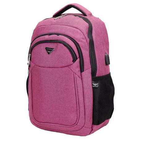 Mochila Costas Masculina Executiva Santino Vermelha USB Menor preço em Mochila Costas Masculina Executiva Santino Vermelha USB