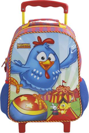 Mochila de Carrinho Galinha Pintadinha Circo M - Regina Menor preço em Mochila de Carrinho Galinha Pintadinha Circo M - Regina