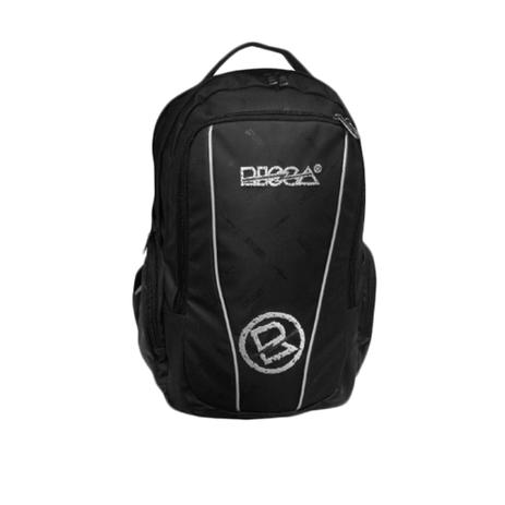 Mochila de Costas Emborrachada Risca 9052 - Preto e Chumbo Menor preço em Mochila de Costas Emborrachada Risca 9052 - Preto e Chumbo
