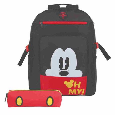 Mochila De Costas Geek Mickey Vintage Black com Estojo - Mochila dermiwil Menor preço em Mochila De Costas Geek Mickey Vintage Black com Estojo - Mochila dermiwil