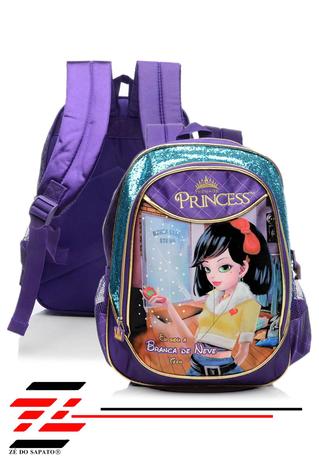 Mochila de Costas Infantil Luxcel Branca de Neve Teen Tamanho ( G ) Princess Roxa Menor preço em Mochila de Costas Infantil Luxcel Branca de Neve Teen Tamanho ( G ) Princess Roxa