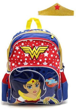 Mochila De Costas Sestini Dc Super Hero Girls G Azul/Dourada/Vermelha Menor preço em Mochila De Costas Sestini Dc Super Hero Girls G Azul/Dourada/Vermelha