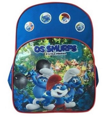 Mochila de Costas Smurfs Azul - Santino Menor preço em Mochila de Costas Smurfs Azul - Santino