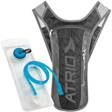 Mochila de Hidratação Térmica + Bolsa de Água 1,5 L Bike Atrio BI053 Sprint Preta Cinza Menor preço em Mochila de Hidratação Térmica + Bolsa de Água 1,5 L Bike Atrio BI053 Sprint Preta Cinza