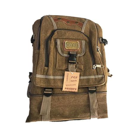 Mochila De Lona Cargueira Camping Grande 60 Litros - Kaena Menor preço em Mochila De Lona Cargueira Camping Grande 60 Litros - Kaena