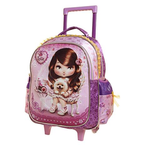 Mochila De Rodinha Jolie Tea And Cand Grande - ROSA Menor preço em Mochila De Rodinha Jolie Tea And Cand Grande - ROSA