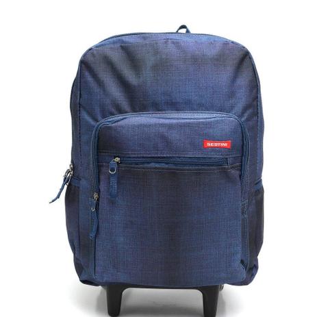 Mochila De Rodinha Sestini Juvenil G 18M Jeans Azul-Marinho é boa?