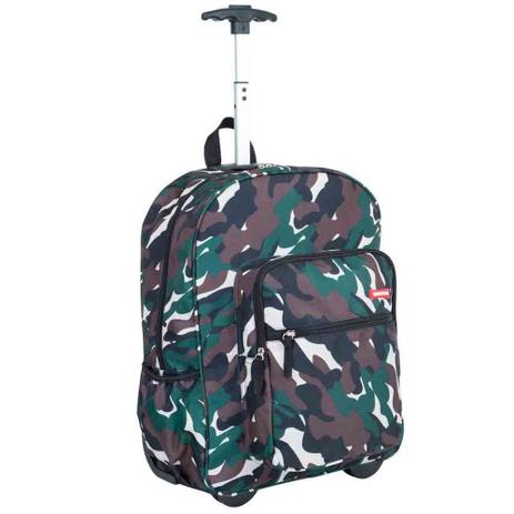 Menor preço em Mochila de Rodinhas G 2 Compartimentos Camuflagem Sestini