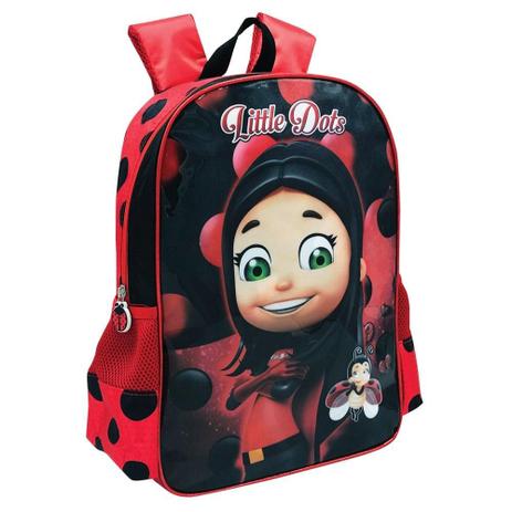 Mochila Escolar Bow Little Dots Feminino - Vermelho/Preto Menor preço em Mochila Escolar Bow Little Dots Feminino - Vermelho/Preto