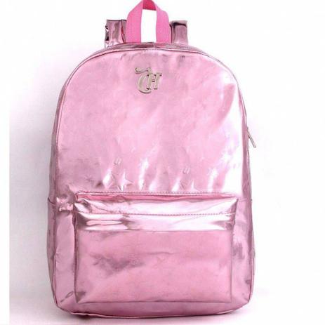 Mochila Escolar Capricho Rosa Metalizado 11295 Menor preço em Mochila Escolar Capricho Rosa Metalizado 11295