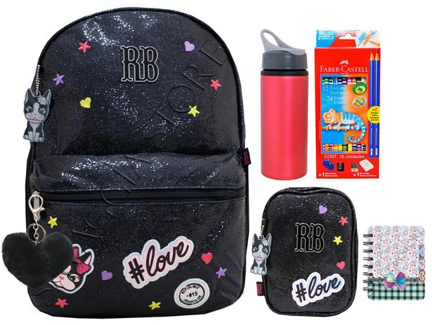Mochila Escolar + Estojo Jumbo Rebecca Bonbon Rb9136 + kit Menor preço em Mochila Escolar + Estojo Jumbo Rebecca Bonbon Rb9136 + kit