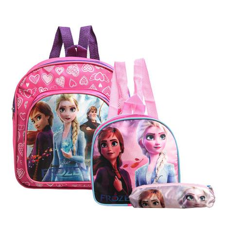 Kit Mochilete e Lancheira Frozen 2 Infantil Dermiwil Azul - Dermiwil