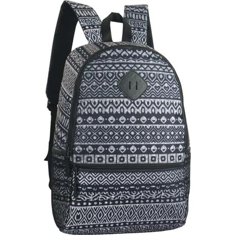 Mochila Escolar Iguana Etnica BCO/PTO 47CM. - Sao paulo express Menor preço em Mochila Escolar Iguana Etnica BCO/PTO 47CM. - Sao paulo express