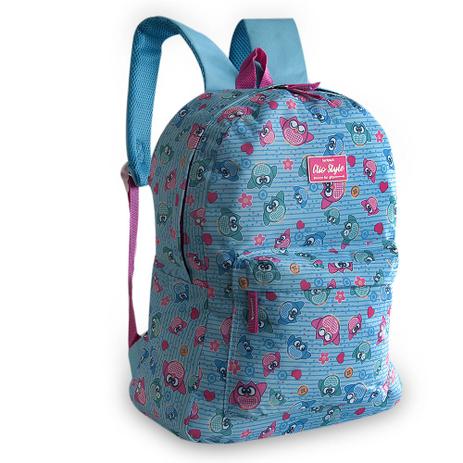 Mochila Escolar Juvenil Coruja Azul MF9012 Clio Menor preço em Mochila Escolar Juvenil Coruja Azul MF9012 Clio