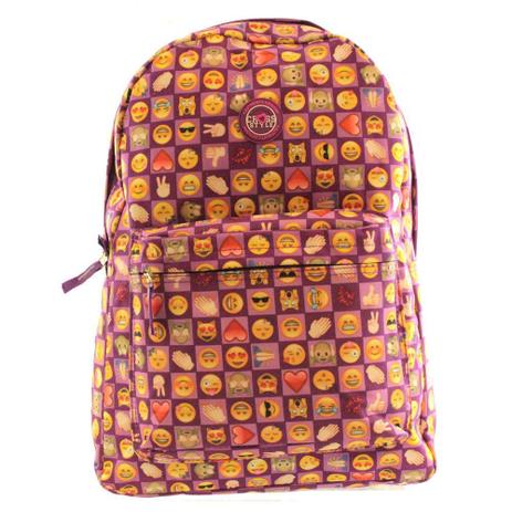 Mochila Escolar Juvenil Emojis CR8130 Clio Style Roxo - Mochila juvenil Menor preço em Mochila Escolar Juvenil Emojis CR8130 Clio Style Roxo - Mochila juvenil