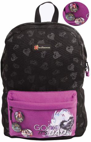 Mochila Escolar Juvenil Feminina Descentes Preta Roxa Reforçada Dermiwil Menor preço em Mochila Escolar Juvenil Feminina Descentes Preta Roxa Reforçada Dermiwil