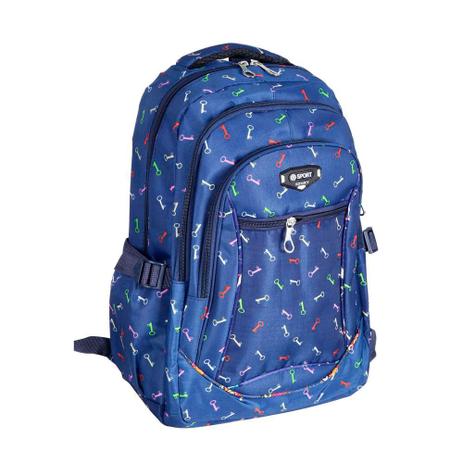 Mochila escolar juvenil Key Azul Marinho Sport - Centro oeste Menor preço em Mochila escolar juvenil Key Azul Marinho Sport - Centro oeste