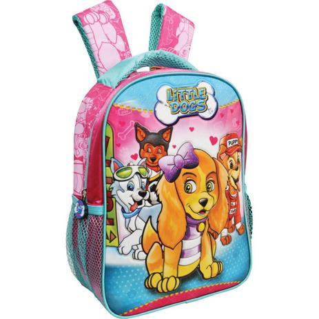 Mochila Escolar Little DOGS FEM. MD 2BOLSOS RS - Kit Menor preço em Mochila Escolar Little DOGS FEM. MD 2BOLSOS RS - Kit