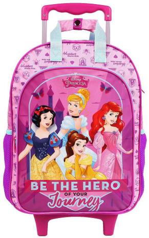 Mochila Escolar Princesas Infantil Menina Rosa Carrinho Rodinhas Resistente Dermiwil Menor preço em Mochila Escolar Princesas Infantil Menina Rosa Carrinho Rodinhas Resistente Dermiwil
