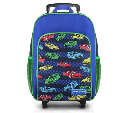 Mochila Escolar Sapeka Grande com Rodinhas Azul Carro Jacki Design Menor preço em Mochila Escolar Sapeka Grande com Rodinhas Azul Carro Jacki Design
