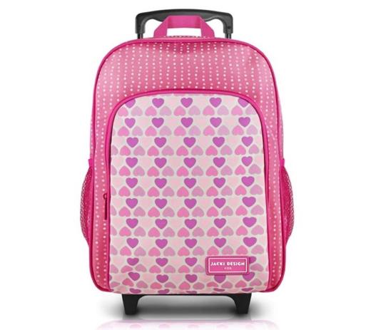 Mochila Escolar Sapeka Grande com Rodinhas Coração Rosa Jacki Design Menor preço em Mochila Escolar Sapeka Grande com Rodinhas Coração Rosa Jacki Design