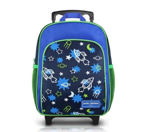 Mochila Escolar Sapeka Pequena com Rodinhas Azul Foguete Jacki Design Menor preço em Mochila Escolar Sapeka Pequena com Rodinhas Azul Foguete Jacki Design