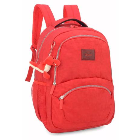 Mochila Escolar UP4YOU Crinkle Vermelha P/ Notebook - Luxcel Menor preço em Mochila Escolar UP4YOU Crinkle Vermelha P/ Notebook - Luxcel