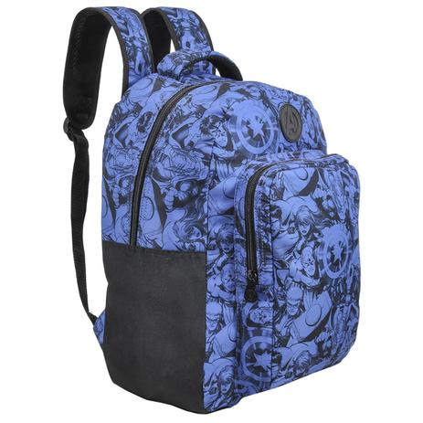 Mochila Escolar Xeryus Avengers Marvel Teen 04 Azul E Preta Menor preço em Mochila Escolar Xeryus Avengers Marvel Teen 04 Azul E Preta