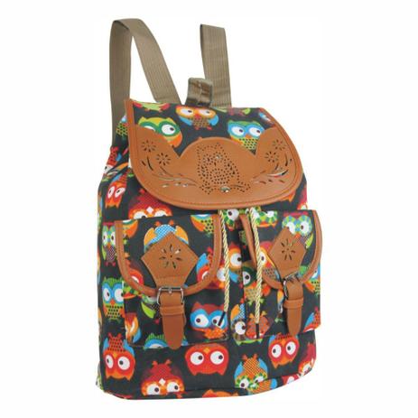 Mochila Feminina Canvas Escolar Casual coruja cvs2001 - Sp express Menor preço em Mochila Feminina Canvas Escolar Casual coruja cvs2001 - Sp express
