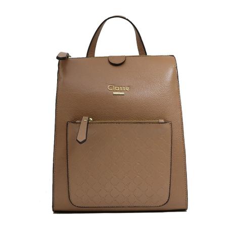 Mochila feminina classe couro 2653 cb04 nude nozes Menor preço em Mochila feminina classe couro 2653 cb04 nude nozes