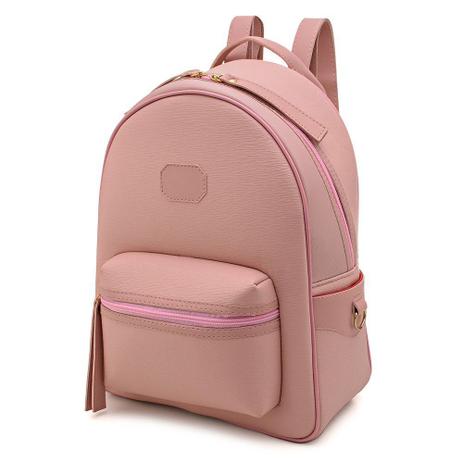 Mochila Feminina Escolar Espaçosa - Rosa - Vitor Melo - Material Escolar -  Magazine Luiza
