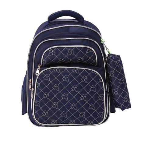 Mochila Feminina+ Estojo Lili July Estilo Capricho Azul - Santino Menor preço em Mochila Feminina+ Estojo Lili July Estilo Capricho Azul - Santino