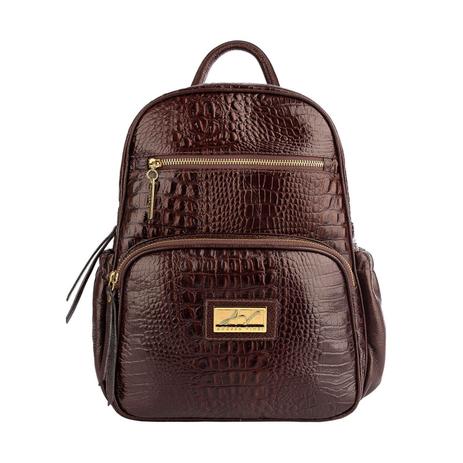 Mochila feminina pequena de couro Zoey café - Andrea Vinci Menor preço em Mochila feminina pequena de couro Zoey café - Andrea Vinci