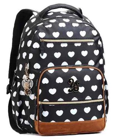 Menor preço em Mochila Feminina Seanite Coração Preta MJ14027