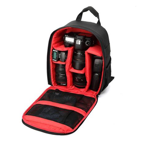 Mochila Fotográfica Impermeável p/ câmeras - Vermelha - Huwang Menor preço em Mochila Fotográfica Impermeável p/ câmeras - Vermelha - Huwang