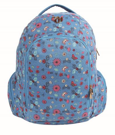 Mochila G Capricho Floral Azul - 11006 - Dmw Menor preço em Mochila G Capricho Floral Azul - 11006 - Dmw