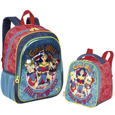 Mochila G Super Hero Girls 19x + Lancheira Original - Sestini Menor preço em Mochila G Super Hero Girls 19x + Lancheira Original - Sestini