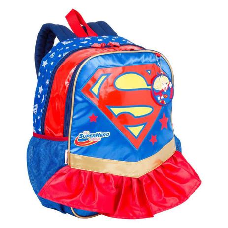 Mochila Grande Super Hero Girls 17y Super Girl - AZUL - Sestini Menor preço em Mochila Grande Super Hero Girls 17y Super Girl - AZUL - Sestini